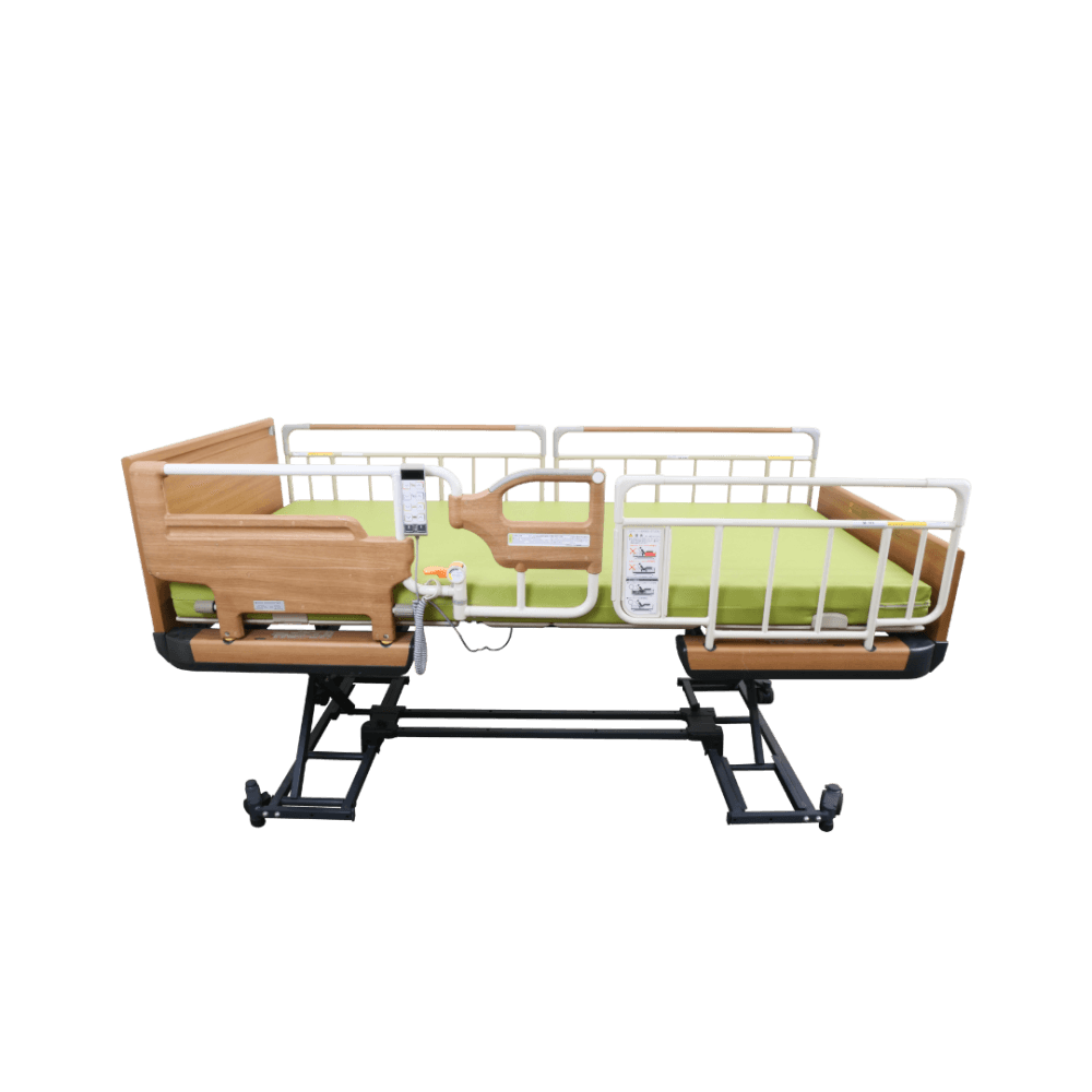 เตียงผู้ป่วยไฟฟ้า PARAMOUNT BED รุ่น Rakusho Z สีไม้ (Half) พร้อมที่นอน รุ่น General Mattress_1